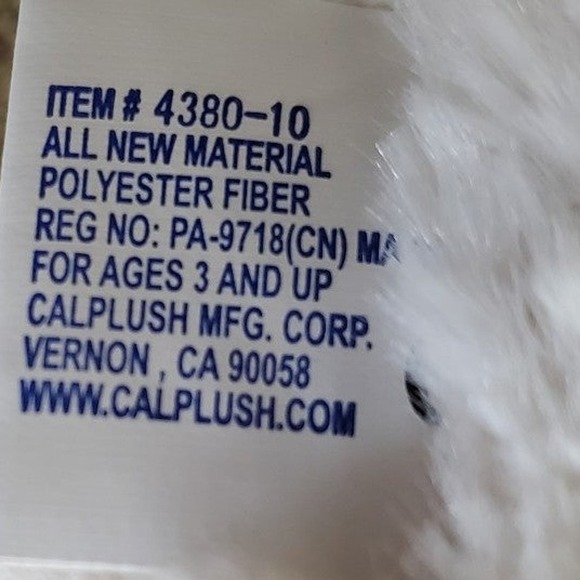 Super Soft Calplush Off-White Teddy Bear Stuffed Animal Plush Toy - Picture 7 of 7